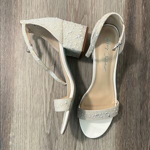 Betsey Johnson Cream Embellished Women's Sandals